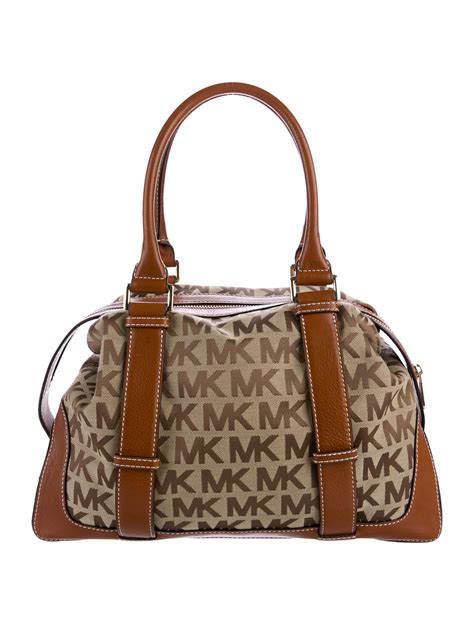 michael kors monogram leather and canvas purse|Michael Kors gift wrapping.